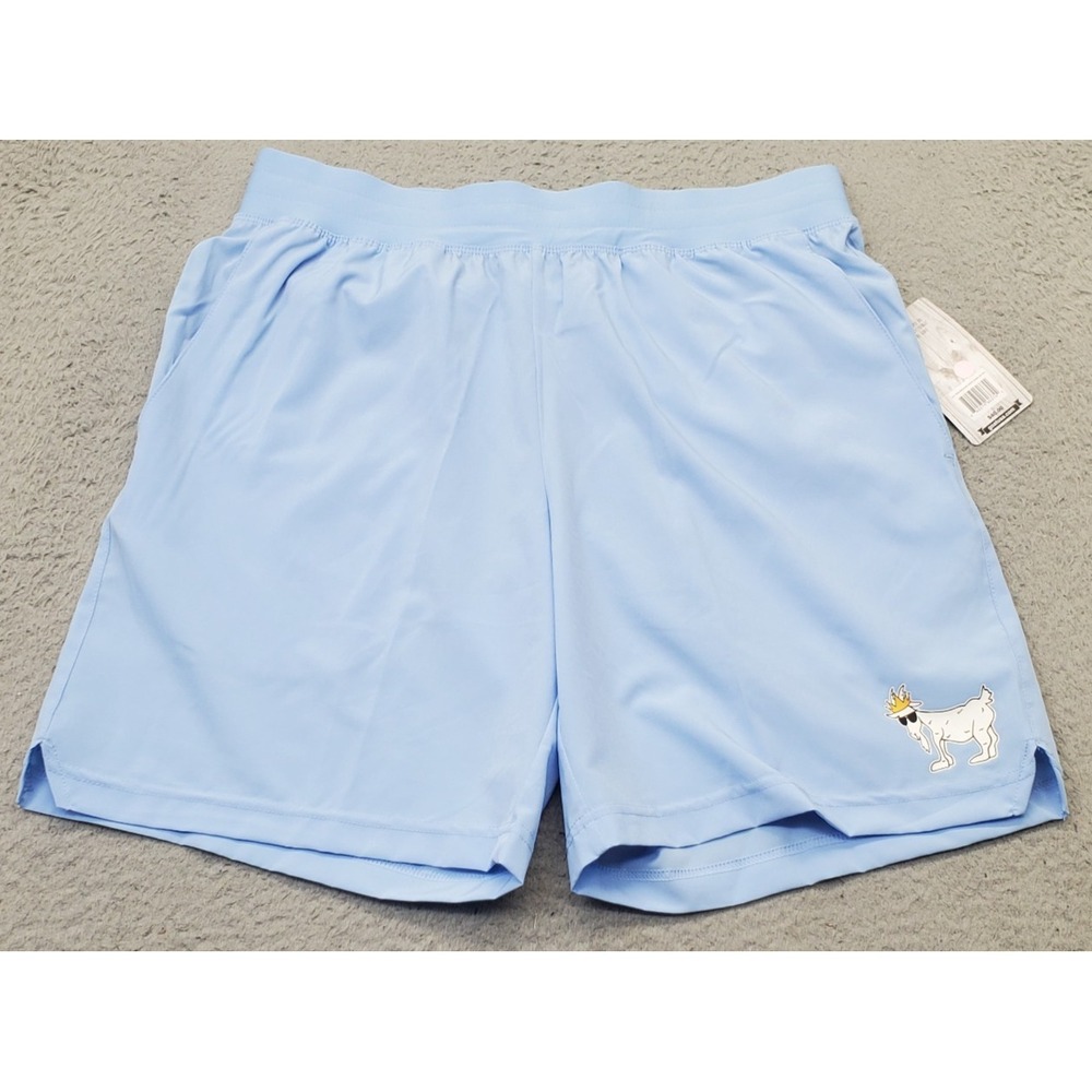 GOAT USA Shorts Womens Medium Blue Stretch Athletic Running Side Slit High Waist
